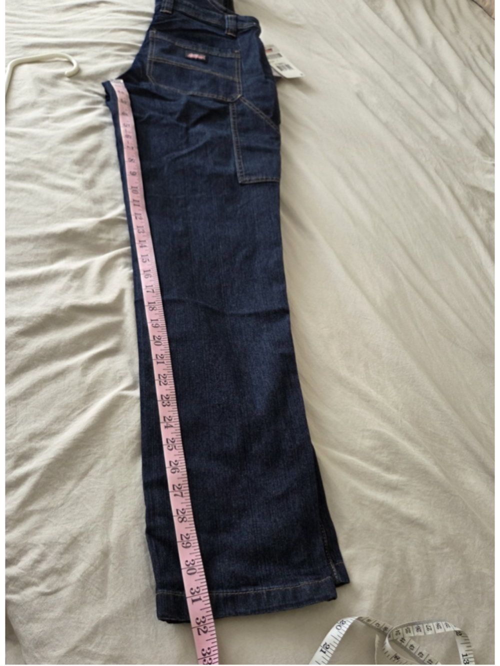 Women's Dickies Denim Bib Flex Overalls in Blue Size XS - Picture 7 of 10